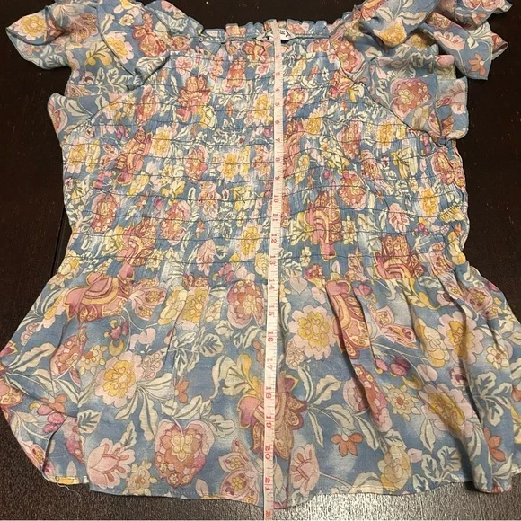 Nanette Lepore Floral Ruffle Sleeve Top With Cap Sleeves. Size 3X - Picture 9 of 9